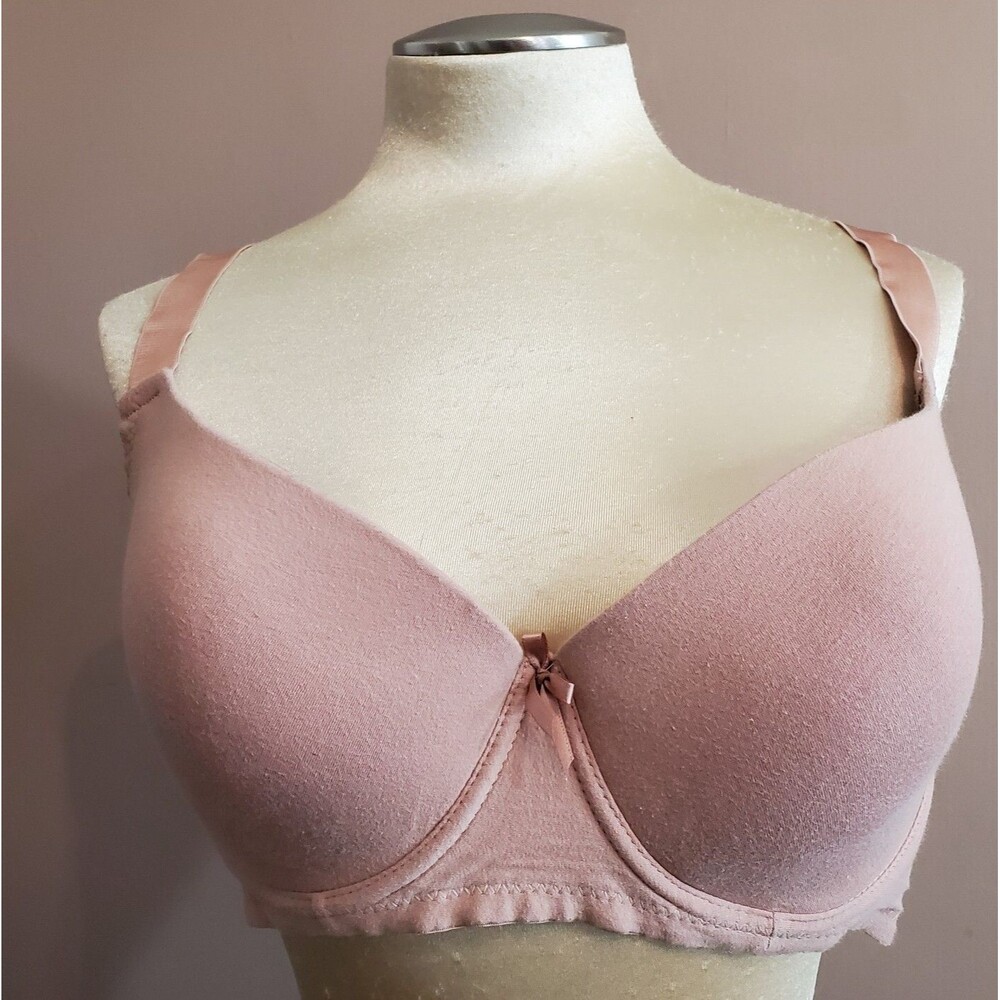 Viola's Secret Bra 40D Beige Lightly Padded T Shirt Underwire Adjustable Strap